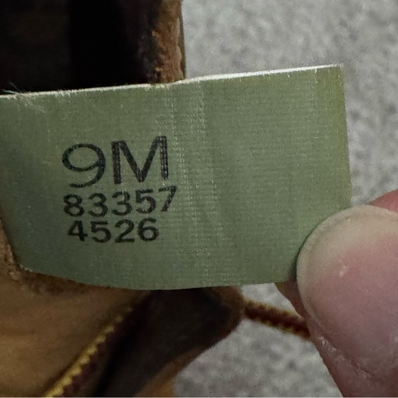 Timberland Leather Boots Tan Tillston Lace Up Heeled 3" Wheat 83357 - Picture 7 of 13